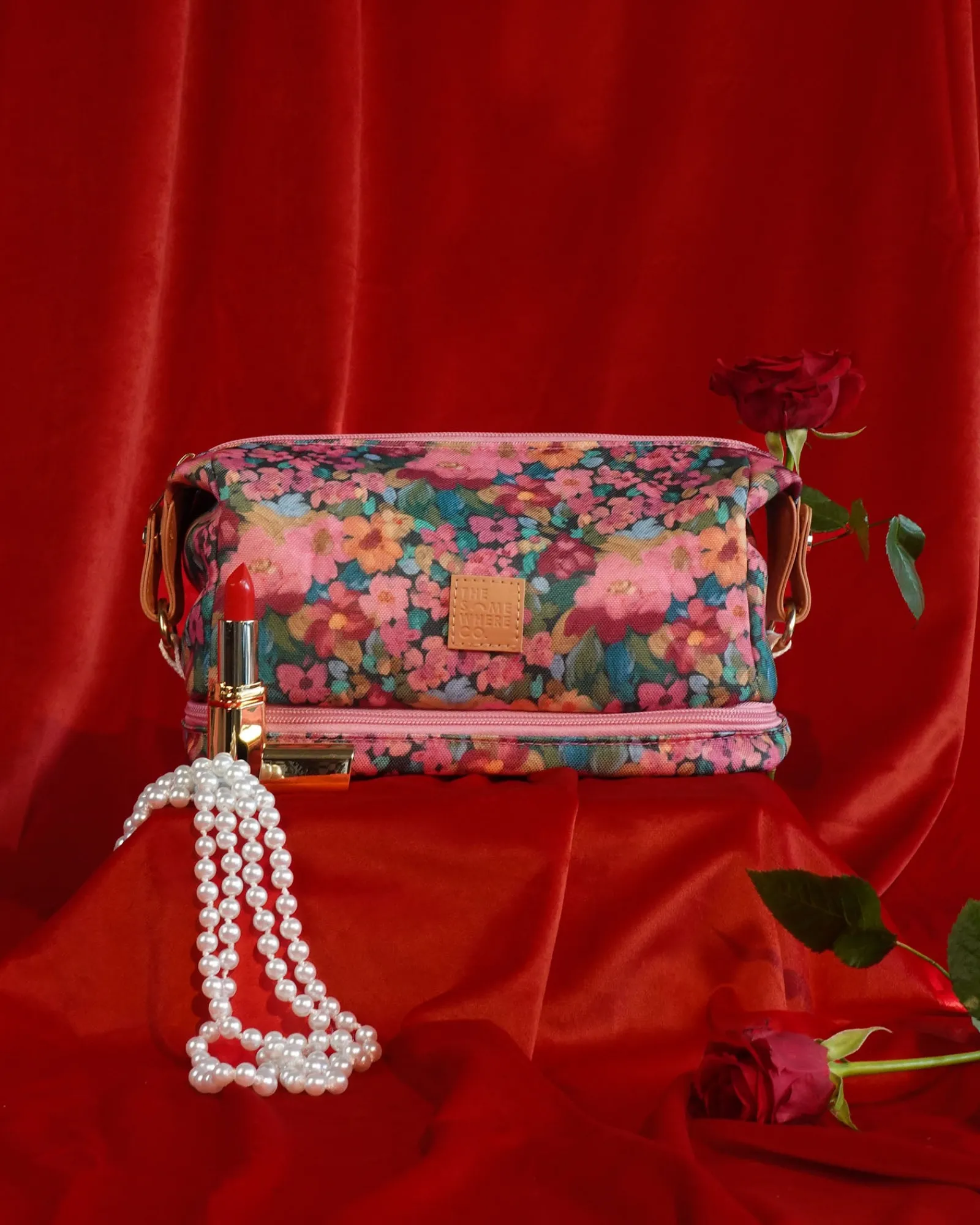 Travel Organisers|Cosmetic Bags|The Somewhere Co Amongst The Flowers Cosmetic Bag