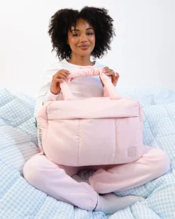 Weekender Bags|Travel Bags|The Somewhere Co Baby Pink Marshmallow Duffle Bag