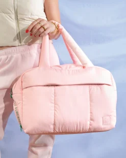 Weekender Bags|Travel Bags|The Somewhere Co Baby Pink Marshmallow Duffle Bag