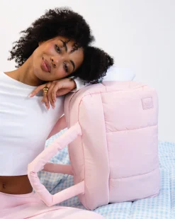 Weekender Bags|Travel Bags|The Somewhere Co Baby Pink Marshmallow Duffle Bag
