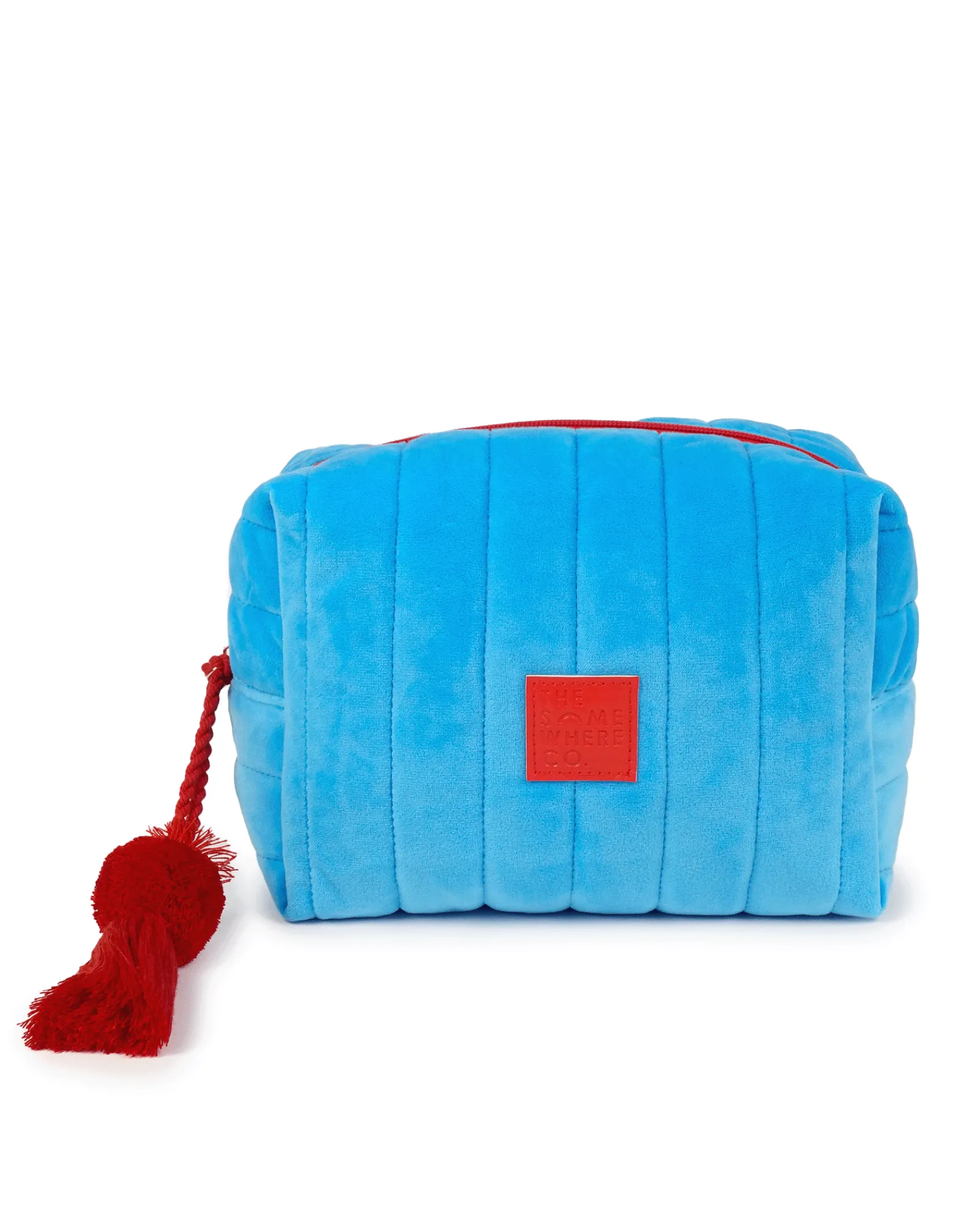 Travel Organisers|Cosmetic Bags|The Somewhere Co Blue Velvet Cosmetic Case