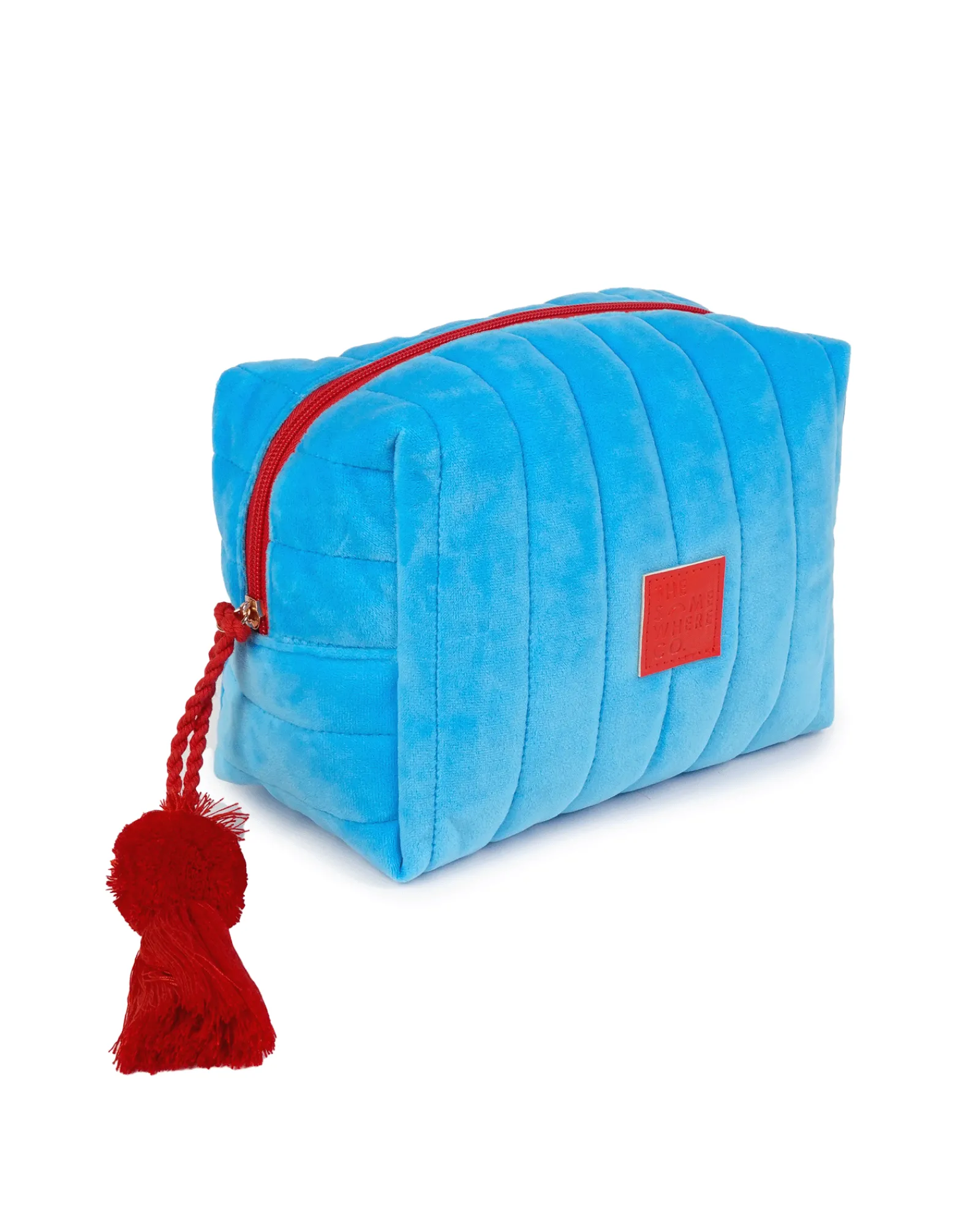 Travel Organisers|Cosmetic Bags|The Somewhere Co Blue Velvet Cosmetic Case