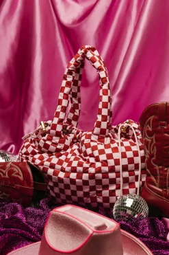 Tote Bags|The Somewhere Co Crimson Haze Marshmallow Midi Tote