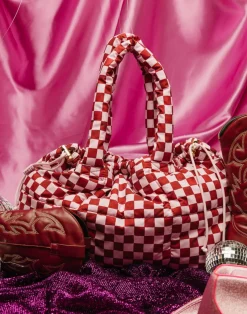Tote Bags|The Somewhere Co Crimson Haze Marshmallow Midi Tote