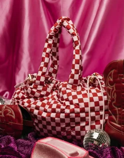 Tote Bags|The Somewhere Co Crimson Haze Marshmallow Midi Tote