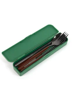 Cutlery Kits|Cutlery Kits|The Somewhere Co Cutlery Kit - Black with Chocolate Handle