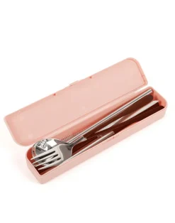 Cutlery Kits|Cutlery Kits|The Somewhere Co Cutlery Kit - Silver with Chocolate Handle