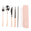 Cutlery Kits|Cutlery Kits|The Somewhere Co Cutlery Kit - Silver with Blush Handle