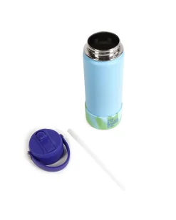 Kids Lunch|The Somewhere Co Dusty Blue Swirl Water Bottle 500ml