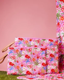 Travel Organisers|Wet Bags|The Somewhere Co Flowerburst Large Wet Bag