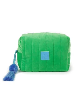 Travel Organisers|Cosmetic Bags|The Somewhere Co Green Velvet Cosmetic Case