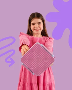 Kids Lunch|The Somewhere Co Lilac Gingham Mini Bento Lunch Box