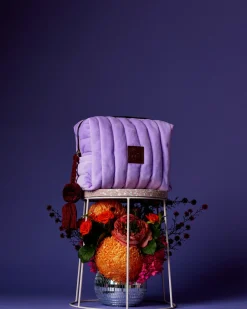 Travel Organisers|Cosmetic Bags|The Somewhere Co Lilac Velvet Cosmetic Case