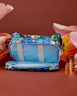 Travel Organisers|Cosmetic Bags|The Somewhere Co Pansy Patch Cosmetic Bag